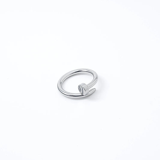 Nail Design Ring for Men - Silver