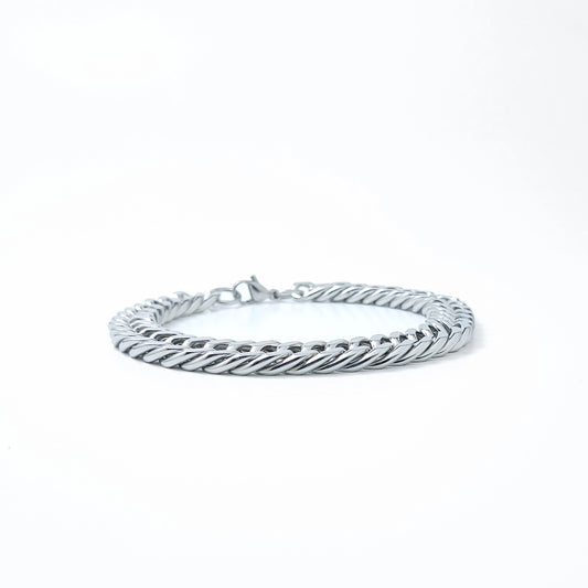 Cuban Chain Bracelet 9mm - Silver