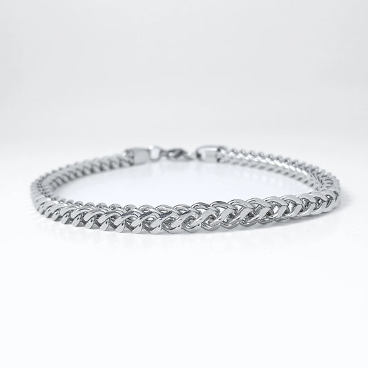 Men's Foxtail Bracelet 4mm - Silver
