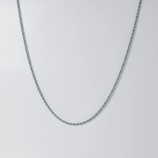 Rope chain for Men. 3mm Rope Chain in Silver. Stainless steel chains. Jewellery for Men in pakistan. Men Jewellery brand in Pakistan. Men Jewellery online. Stainless steel jewelery. Chains for Men. Men's Jewellery. Men's Fashion. 